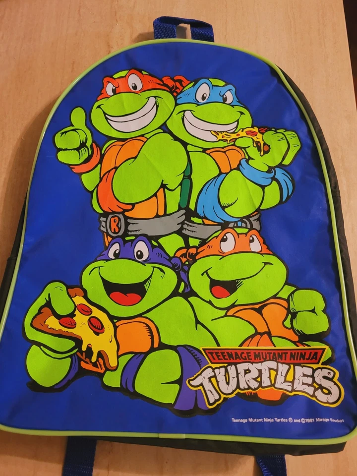 Vintage Teenage Mutant Ninja Turtles Backpack 1991 "NWT" TMNT Bookbag - Image 2 of 4
