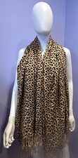 Woman Brown Animal Print Scarf
