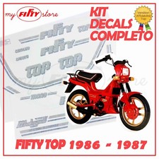 Kit adesivi decals completo Malaguti FIFTY TOP colore ROSSO/ORO 1986 - 1987 AD14