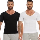 Men's Compression Shirts Shapewear Tops Body Shaper Undershirt V-Neck T Shirt