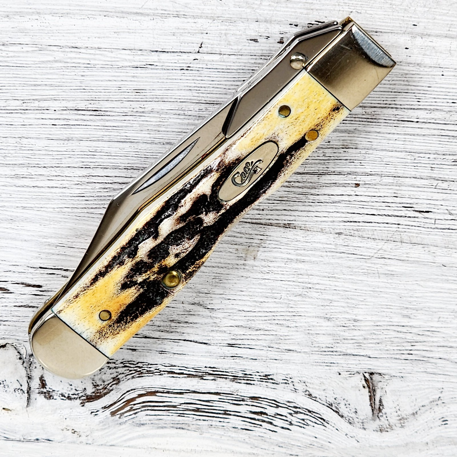 CASE XX 511 1/2 CHEETAH CUB SWING GUARD POCKET KNIFE STAG HANDLE NEW NOS MINT