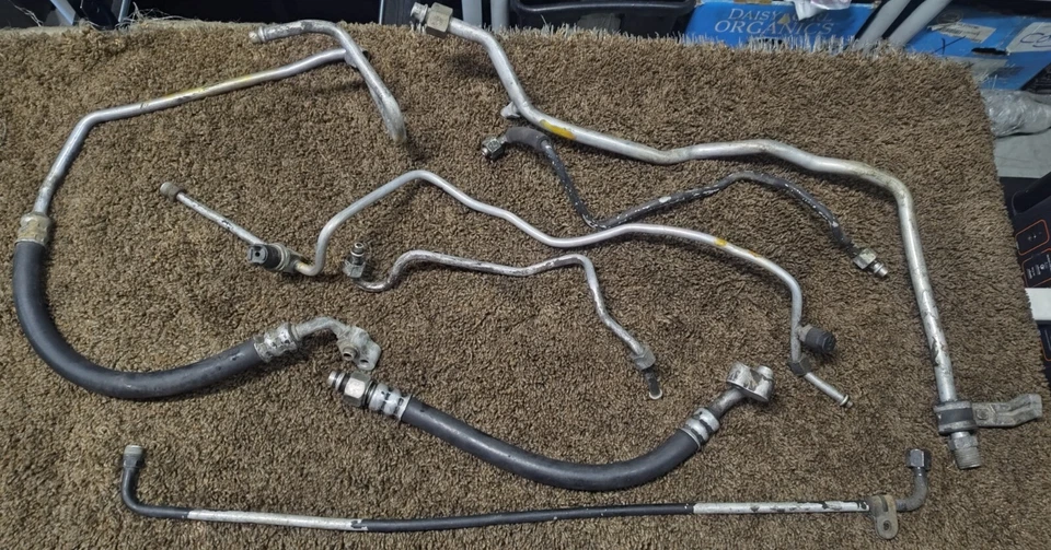 88-91 CRX Honda Civic A/C Refrigerante Líneas Compete Set Usado (7) OEM Foto 2 de 4