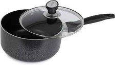 Non-Stick Saucepan Aluminium Induction Granite Coated Cooking Pot with Lid 16-24