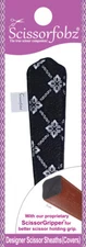 SCISSORFOBZ Designer Scissors Sheath Cover Single Small Blk Wht Floral Diamonds
