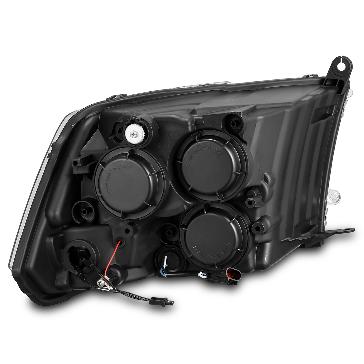 Fit 13-18 Ram (Factory Projector) G2 Model Projector Headlights Jet Black