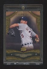 2010 EXQUISITE JUSTIN VERLANDER GOLD BASE CARD #ED 11/75 NEVER RELEASED PRODUCT