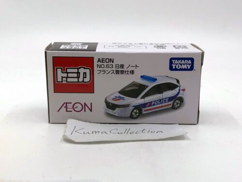 TOMICA AEON 63 FRANCE NATIONALE POLICE Nissan Note 1/63 TOMY 2022 NEW 103 - Picture 1 of 3