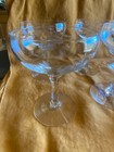 Vintage Etched Martini/Dessert/Sherbet Glasses Lot of 6  — photo 3