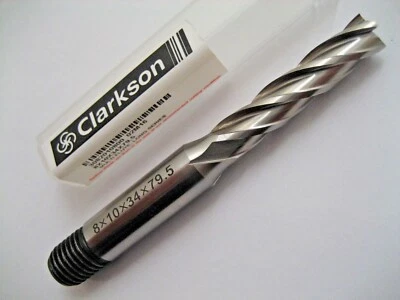 EUROPA TOOL / CLARKSON 8mm LONG SERIES END MILL HSS 4 FLUTED 3082010800 EUROPA TOOL CLARKSON 17