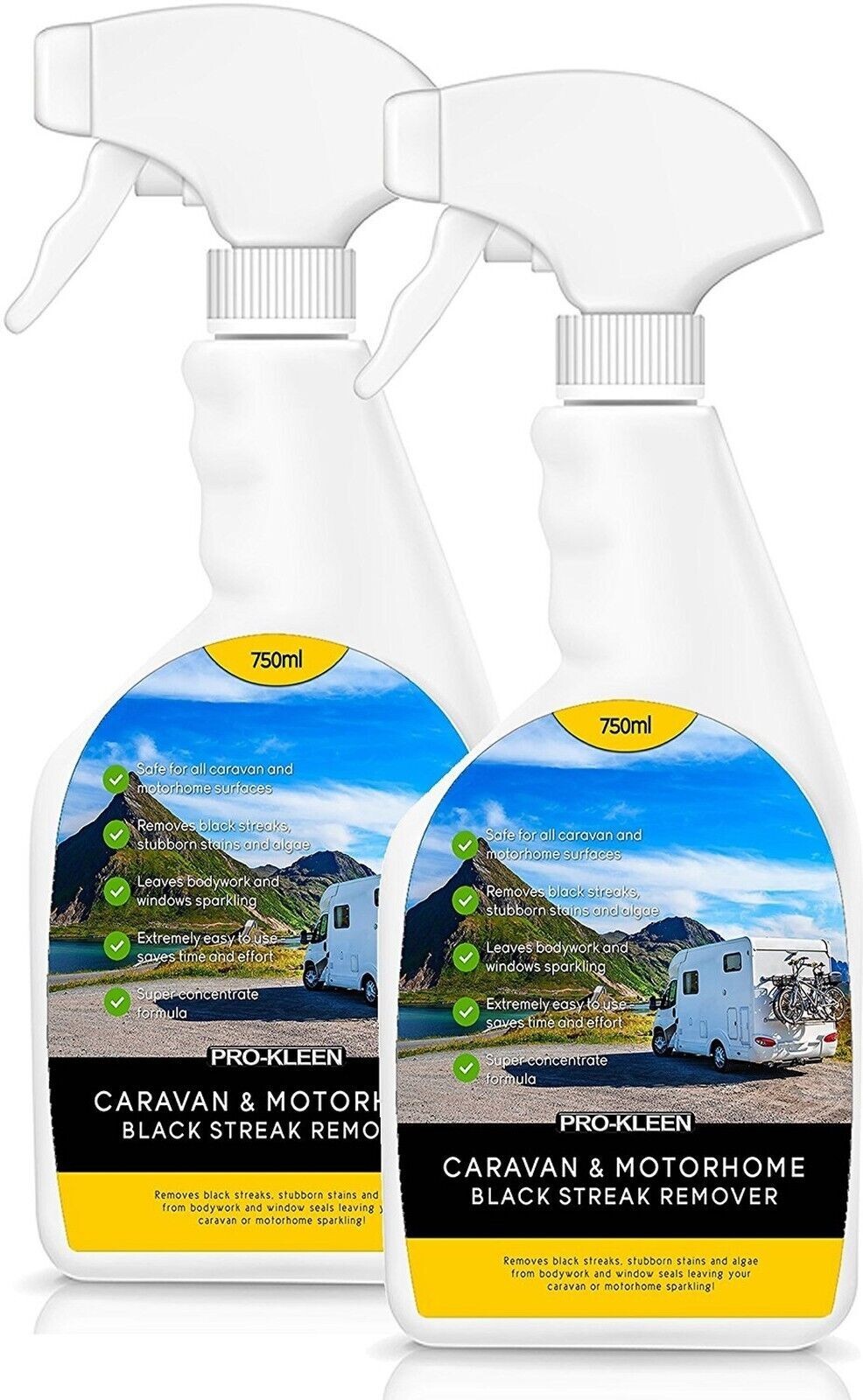 ProKleen Caravan & Motor home Black Streak Remover Spray Cleaner Wash 1.5L
