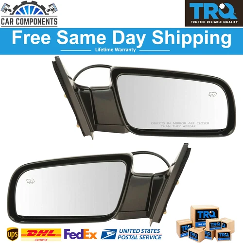 TRQ Power Heated Side View Mirrors Folding Left & Right Set For 1988-2000 Chevy