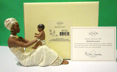 LENOX ADORING LOVE Baby  figurine -- African American -- -- NEW in BOX with COA