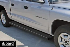 Premium 5" Black iBoard Side Steps Fit 00-04 Dodge Dakota Quad Cab