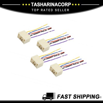 4 pcs Car Power Window Switch Socket 5 Pin Wiring Harness Plug Adapter DC 12V