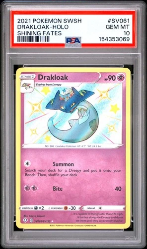Pokemon Shining Fates Drakloak SV061 PSA 10