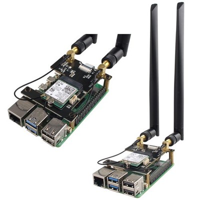 PCIe to M.2 E Key Adapter WiFi 7, 6E, 5 for Raspberry Pi 5 - Module Expansion
