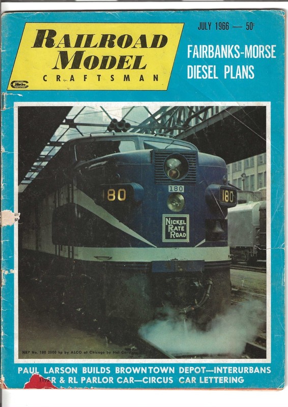 Vintage!  Railroad Model Craftsman Magazine July 1966 Circus Car Lettering