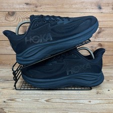 Hoka One One Turnschuhe Herren UK 9,5 Clifton 10 Weite Triple Schwarz Laufschuhe