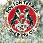 Boston Terrier Brewing Co. Vintage Tin Metal Signs Home Décor 8x8 Round Aluminum