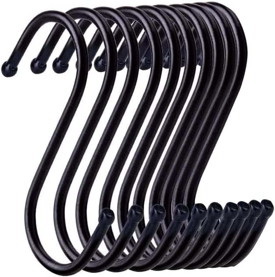Yesmin 10 Pack in S Shaped Hooks Hanging Hooks Hangers for Bathroom, Bedroom, O