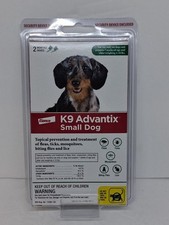 1 PACK ELANCO K9 ADVANTIX- SMALL DOGS 4-10 LBS 2 DOSES NEW IN BOX SEALED