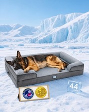 OhGeni Orthopedic Cooling Dog Bed Couch, Cooling Big Pet Sofa for Extra Large...