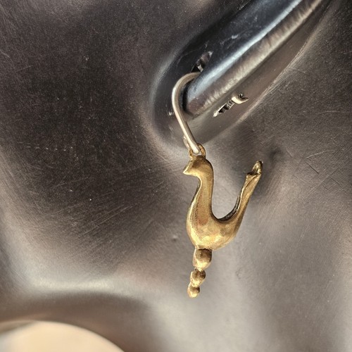 Schläfer Handwerker Silber und Messing Vögel stilisiert 26x12mm - Bild 3 von 18