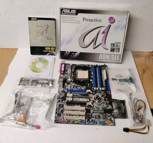 Computer Vintage Scheda Madre ATX ASUS A8N-SLI  Motherboard 939 DDR Pcie PCI