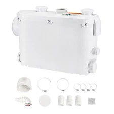 Macerator Pump 500W 29 GPM Flow 26 ft Head Lift Pump Wall-Hung Toilet Sink