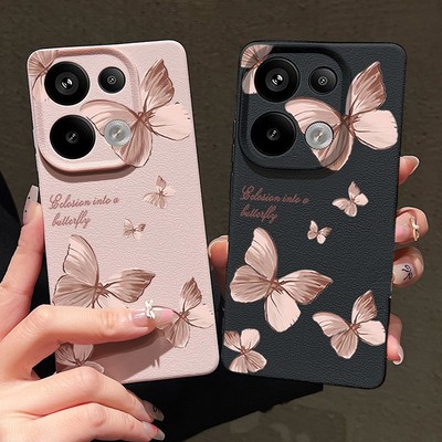 Für Xiaomi Redmi Note 14 13 12 Pro 13T Poco X6 M6 Pro Schmetterling Handyhülle