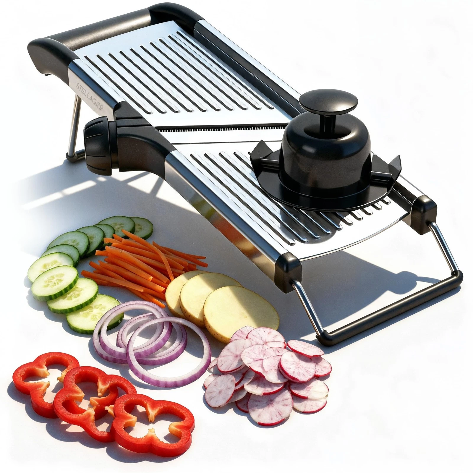 Professional Mandoline Slicer for Kitchen, Adjustable Vegetable Slicer Stainl...