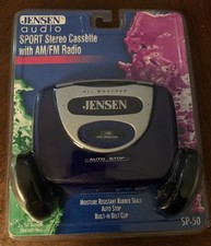 Jensen Audio Sport Cassette Player Blue Model SP-50 All Weather New Sealed