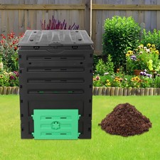 450L Garden Compost Bin Outdoor Container with Lid for Kitchen and Garden Waste
