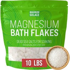 Magnesium Flakes for Bath - Magnesium Chloride Flakes - Dead Sea Salts 10 LBS