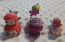 Disney Tsum Tsum Little Mermaid Figures, Lot of 7 Pieces. Ariel, Ursela