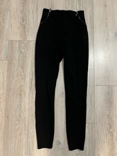 Vintage Guess Black Stretch Pants With Zipper Accents