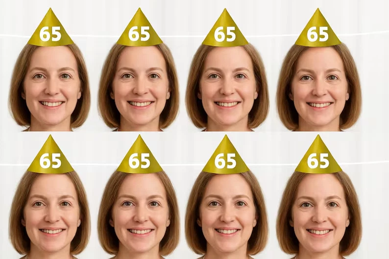 Banner de rosto personalizado personalizado decoração de banner de festa de aniversário Reino Unido - Imagem 4 de 4