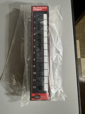 Pass & Seymour Legrand 12845-C5E-89, 12-Port 89D Cat 5e Patch Panel - NEW