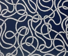 SUNBRELLA 145239 MARITIME NAUTICAL BLUE ROPE OUTDOOR INDOOR FABRIC BY YARD 54"W