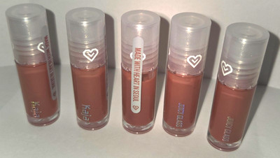 Lot of 5 Kaja Extra Juicy Glass Lip Oil Mini Sample Size Fig Smoothie .07oz ea