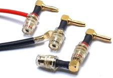 Banana Plug to 4mm Female Jack Adapter, Speaker Audio Connectors, 4-Pack (Rig...