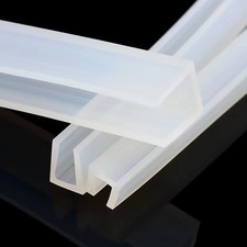 U-f&ouml;rmige Silikon Kantenschutzleiste U-Profil Dichtstreifen f&uuml;r Glas Metall