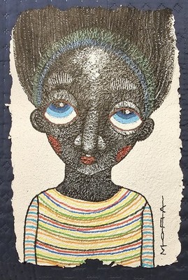 acrylic on craft paper 16x11 in victor francisco Mora cuban beautiful art 