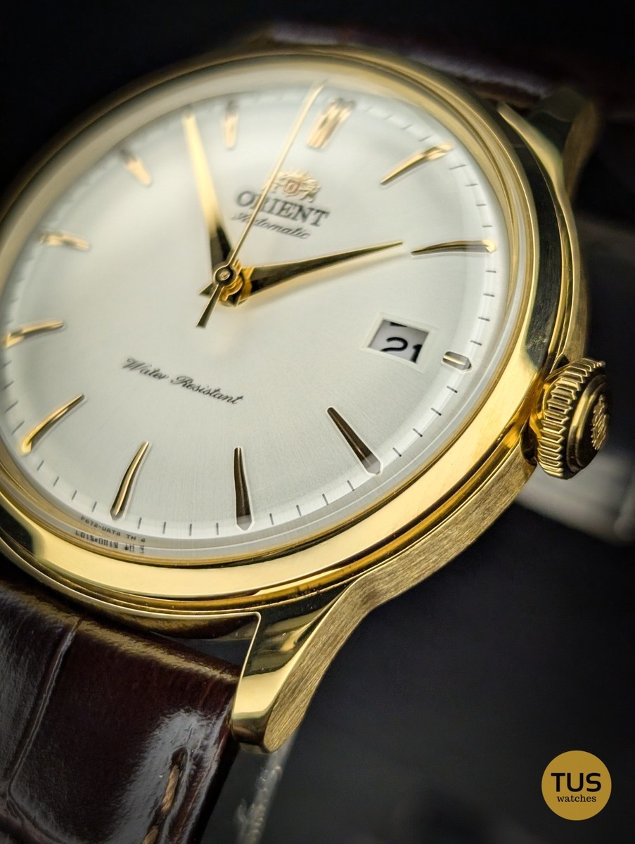 Orient Bambino 38mm Gold Case RA-AC0M01S30B Automatic Men's Watch