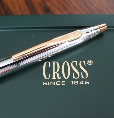 Vintage Cross Medalist 3302 Ballpoint Pen With Green Case Classic Century