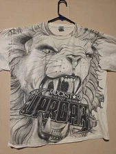 Rockstar Energy Uproar Festival 2010 Retro Tshirt Band Tee XL Mens All Over Prin