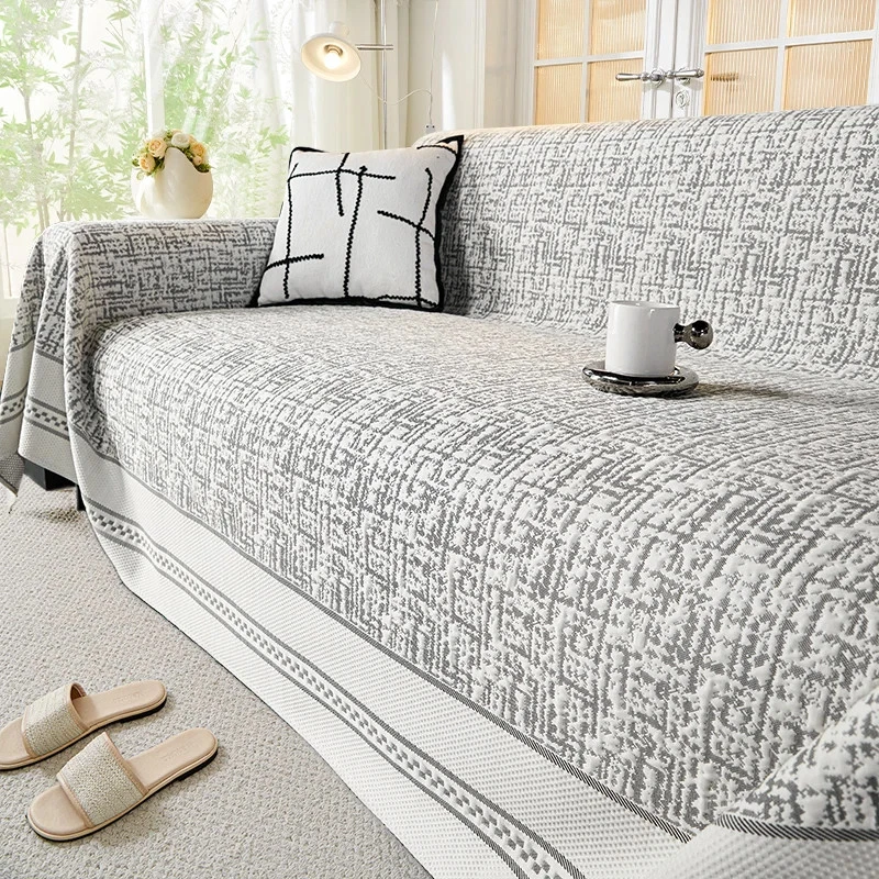 Summer Cooling Ice Silk Sofa Towel Multifunction Sofa Blanket Universal Cushion - Image 2 of 4