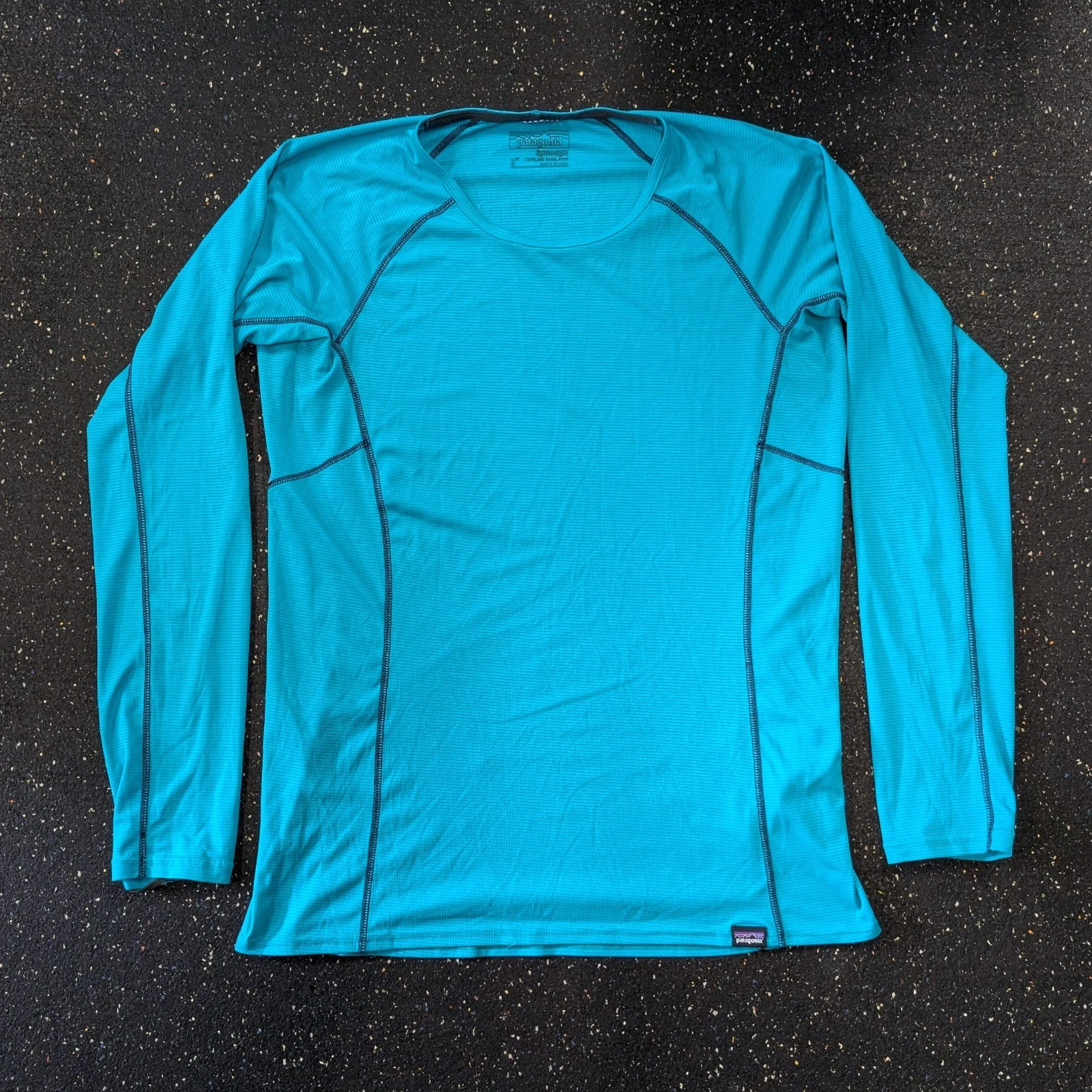 Patagonia Capilene Base Layer Mens Small Lightweight Performance Blue Cyan