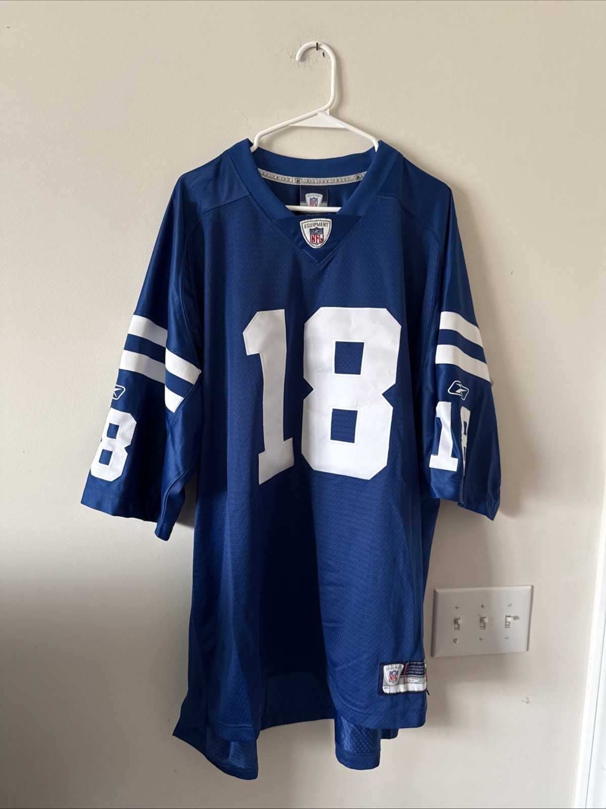 Men’s Reebok Peyton Manning #18 Indianapolis Colts NFL Jersey Sz 3XL - Blue