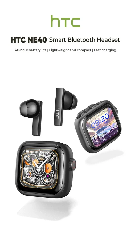Cuffie Auricolari Smart || Display Touch || Traduzione AI || Modello HTC-NE40 - Imagem 3 de 4